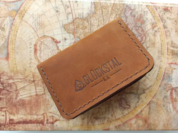 Визитница на 20 карт из натуральной кожи ручной работы