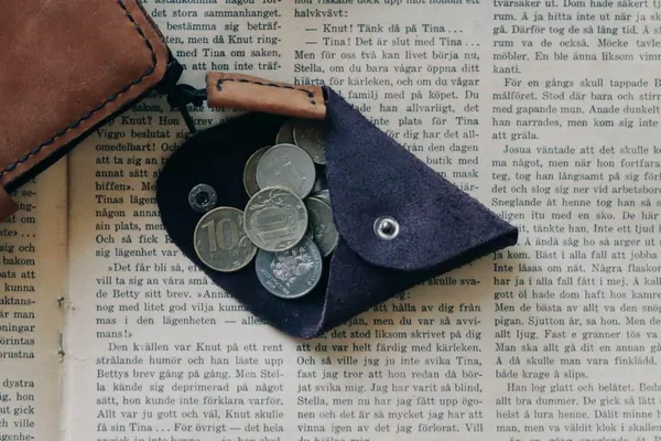 Монетница из натуральной кожи ручной работы